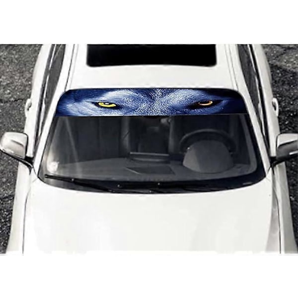Occhio di lupo Autotarrat, auton etu-  / takatuulilasin tarra 3D-susi tarrat Henkilökohtainen auton ikkunatarra Tuulilasin tarra 133 * 21cm