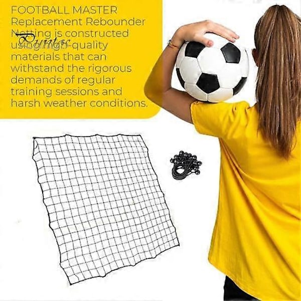 Fotbolls Rebounder Nät med 20 Elastiska Rep Kickback Fotboll Träningsnät Mål Rebound Nät Nybörjar Träningshjälp