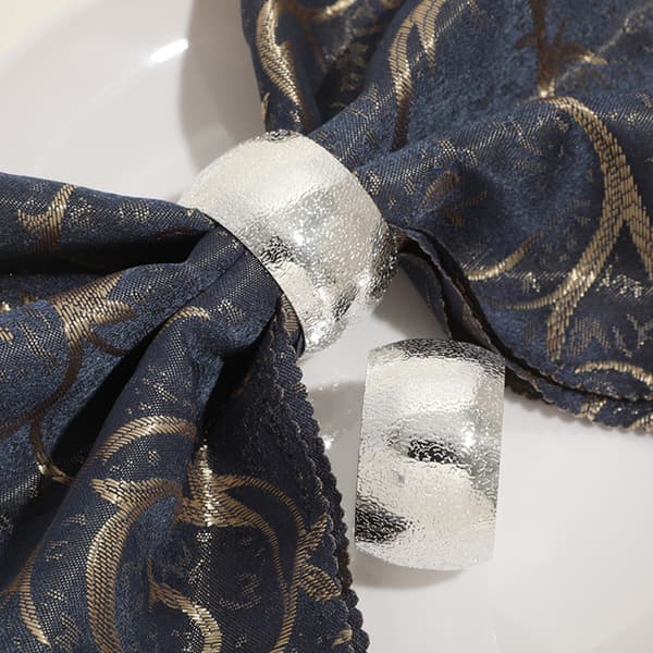 24 servettringar, perfekta för jul, bröllop, familjemiddagar, silverlook