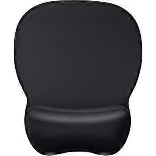 Ergonomisk musmatta med handledsstöd, gelmusmatta med handledsstöd, bekväm datormusmatta för bärbar dator, smärtlindrande musmatta med halkfri PU