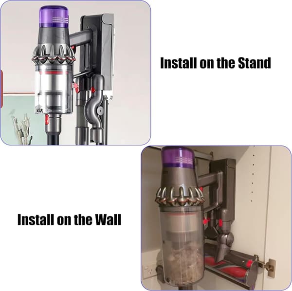 Væghængt ladestander lavet af ABS-plast, kompatibel med Dyson V11 og V15