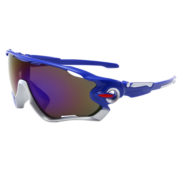 Sportsolglasögon med UV-skydd Blå ram och blå film