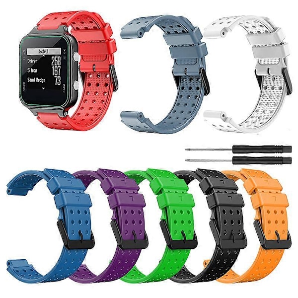 (Svart) Armband för Garmin Approach S20 Monokromt Armbandsur för Garmin Approach S20 Silikon Ersättningsarmband Mode Armband för Garmin black