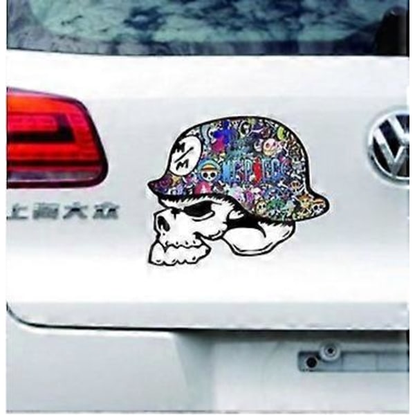 2 KPL Auton koritarra, moottoripyörä, graffiti, pääkallo, aave, kynsi, kauhuautotarra, heijastava autotarra.