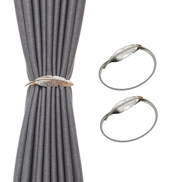 Gardinbånd, elastisk legering, 2 løkker til gardiner