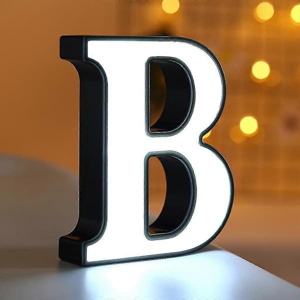 Kreative LED Bokstavlys Nattlys Plast Engelske Bokstaver Lys Lampe Dekor