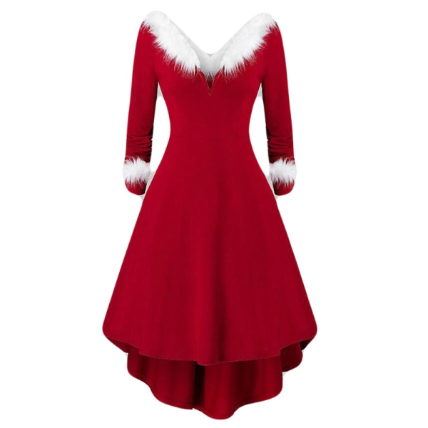 Vuxen julgungklänning Fancy Dress Xmas Röda Kostymer röd L