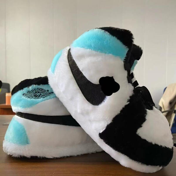 AJ Bomullstofflor, vinter inomhus utomhus tofflor light blue