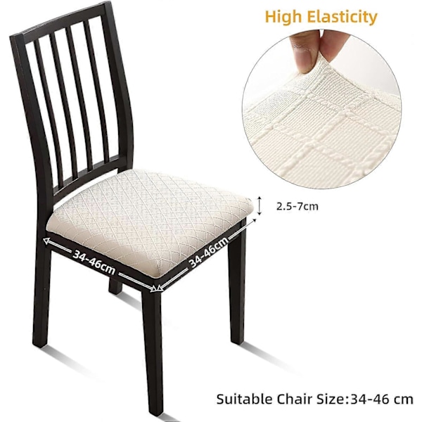 4 kpl Vedenpitävät Jacquard-tuolinpäälliset Tuolin istuinpäälliset ruokailuhuoneeseen Keittiöön Toimistoon Hotelliin (Ilman selkähihnoja)