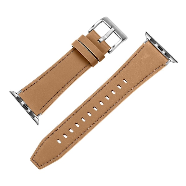 (Camel) Aitoa nahkaa oleva kellon ranneke Apple Watch Ultra 2 Ultra 49mm/ 9 8 7 45mm/ 6 5 4 SE(2023/2022) SE 44mm/ 3 2 1 42mm -kelloille