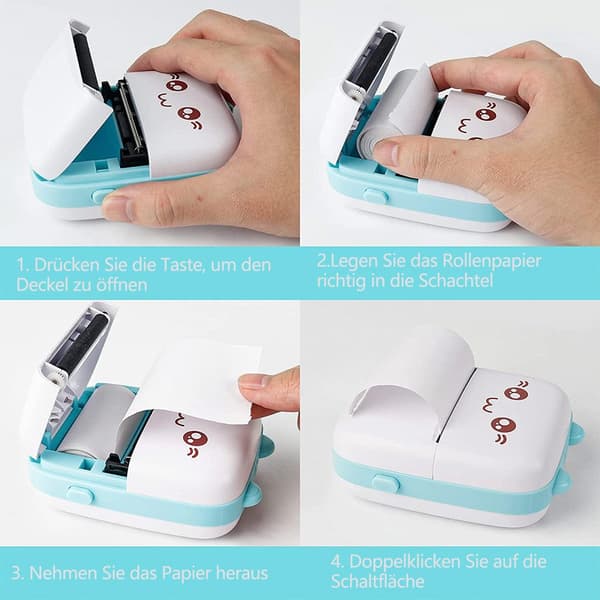 Miniprinter, termisk printer, mobiltelefonprinter, bærbar fotoprinter
