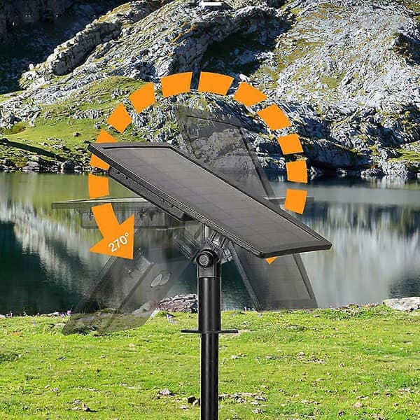 Solar damluftpumpe iltpumpe med slange 1800mah sten