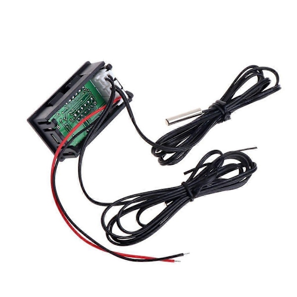 Dubbel Digital Termometer NTC Vattentät Metallsond DC 4-28V Precision