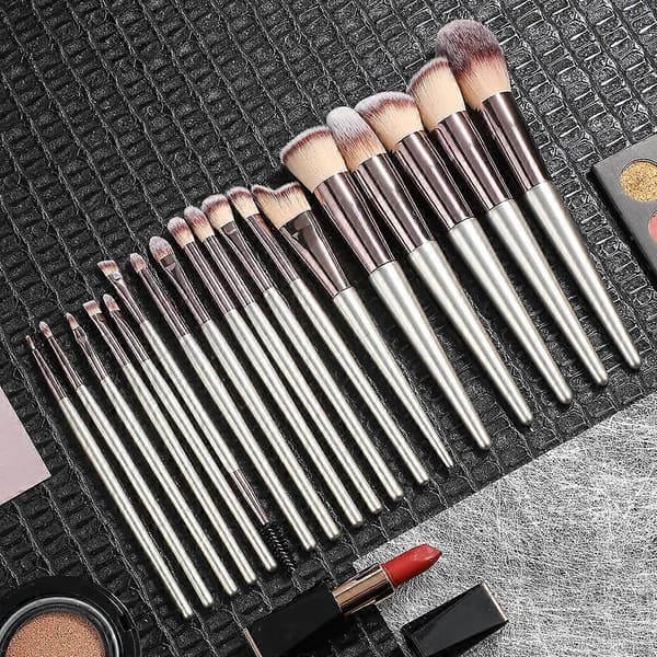 18 champagne guld makeup børstesæt skønhed makeup værktøj farve makeup børstesæt