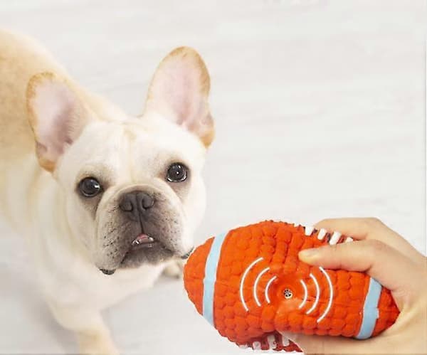 14 cm Rugby Kæledyrslegetøj Bideresistent Gummi Træningsbold til Store Hunde