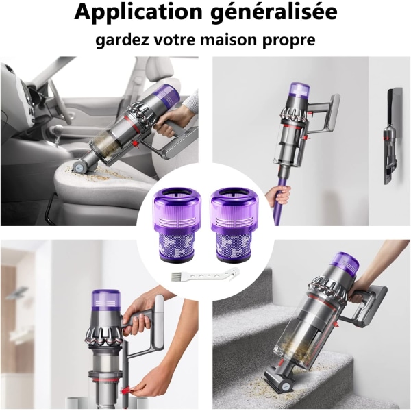 De Rechange Réutilisable Et Lavable Filtre for Dyson V15 Detect / Sans