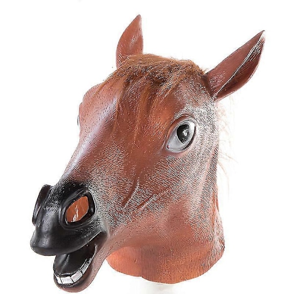 (SORT) Heste Maske Udklædning Hestehoved Latex Masker Til Voksne Maskerade MXBC
