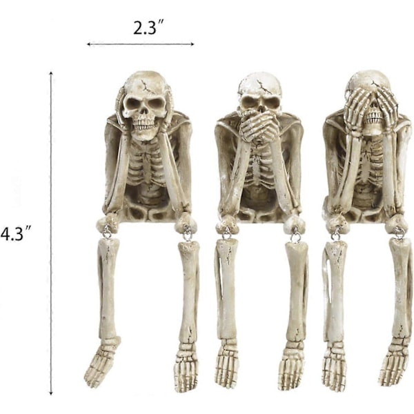 3 Sæt Realistiske Statuer til Boligindretning 5,8L x 10,2B x 10,9H cm