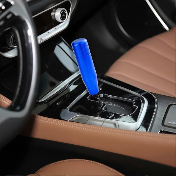 Gear Shift Knob 5 Tommer Gearstangshoved, Aluminium, til de fleste manuelle automatiske køretøjer (Blå)