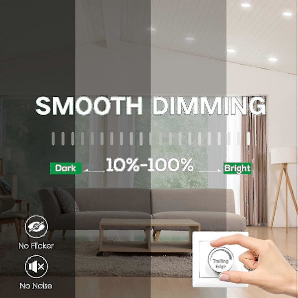 12 stk. 7W hvit LED downlight innfelte taklamper, slanke spotter