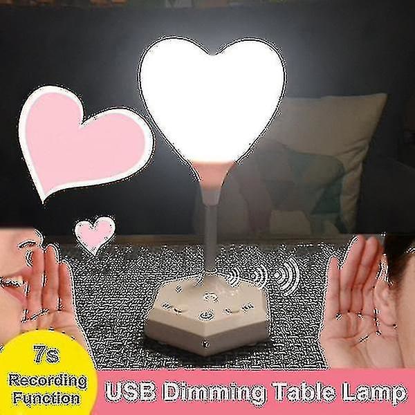 Moderigtig 3D LED Hjerteformet Touch Dæmpbar Bordlampe