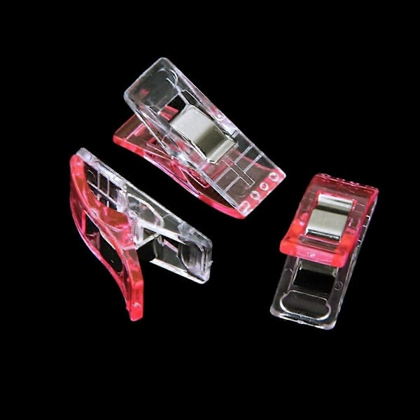 Rosa clips, en storlek, 50 stycken