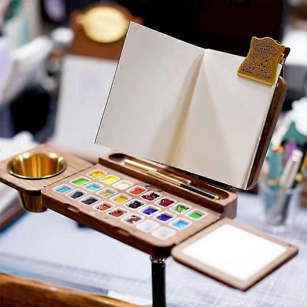 Raffineret Håndlavet Træpalette, et Ideelt Valg for Kunstnere