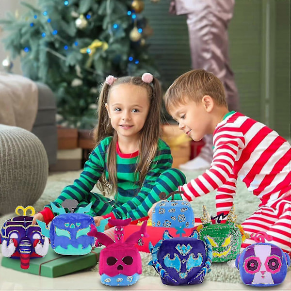 Blox Fruits Plysch, 15 cm, Ingen Spelkod Ingår, Mjuka Blox Fruits Leksaker Plyschkudde för Heminredning, Perfekt Julklapp Födelsedagspresent för Pojkar Flickor