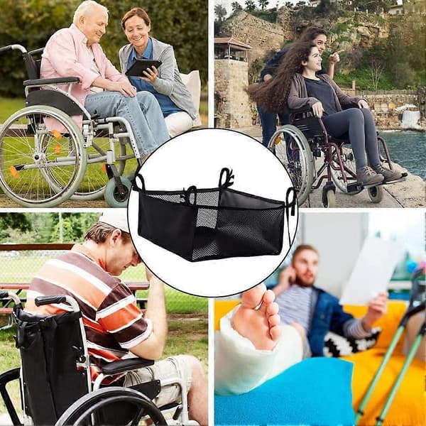 Rollator Sædetaske - Genanvendelig - 35 x 31 cm - Rollator Sædetaske - Sort