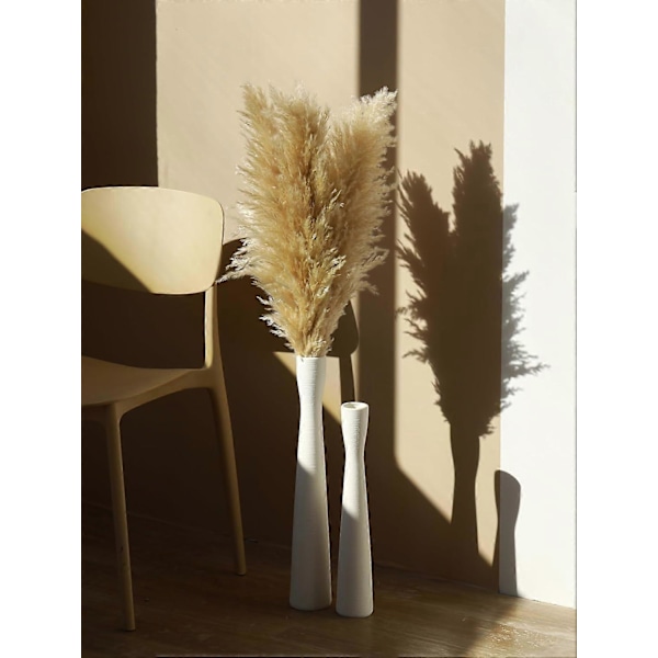 Vit Modern Minimalistisk Hög Tunn Keramisk Vas för Vardagsrum 51 cm Hög