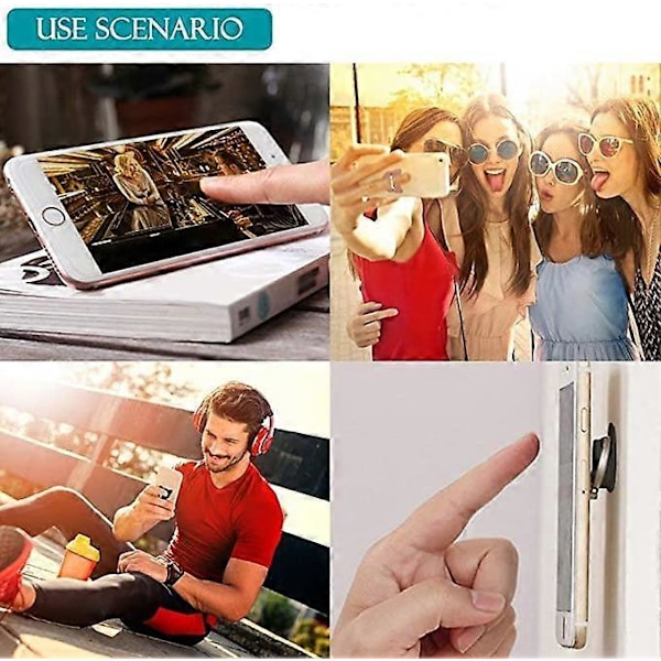 2 kpl (musta) matkapuhelinpidike, universaali matkapuhelinpidikerengas, eläin kissa -muotoinen älypuhelinpidike iPhone XS X 8 7 6 5, Samsung Galaxy