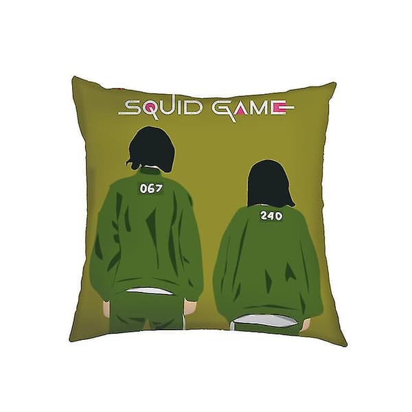 Squid Game Krammepudebetræk 45 cm Bilpude Stue Sofa Pudebetræk