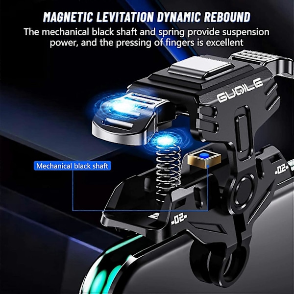 PUBG Mobile Spelkontroll Trigger, [2021 Uppgraderad Version] Spelkontroll Triggers Känslig Skjutspels Gamepad Joystick Trigger för PUBG/Rules of Su