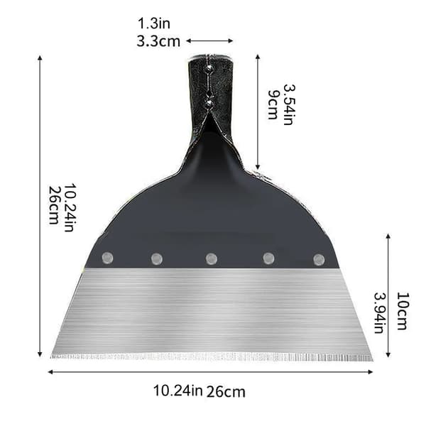 2 stk rengjøringsspade utendørs hagespade ugressspade 26*26cm