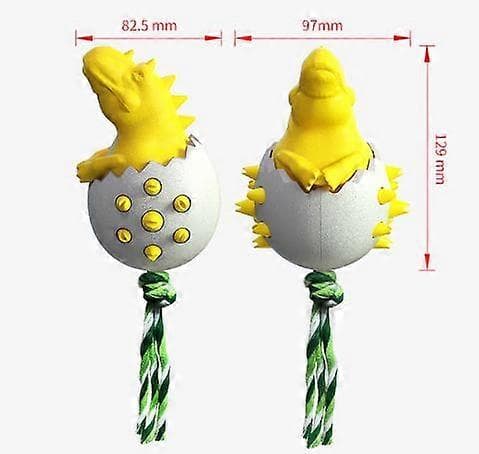 Gul Eksplosiv Dinosaur Egg Hund Molar Stick Tyggis Kjæledyrutstyr