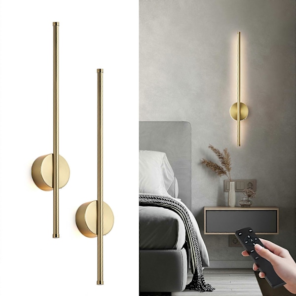 1 Set Moderna Dimbara Trådlösa Vägglampor för Sovrum 60 cm