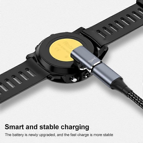 Til Garmin Ur Oplader Adapter Vinklet Type-C Ur Opladning Mini Bærbar Konverter