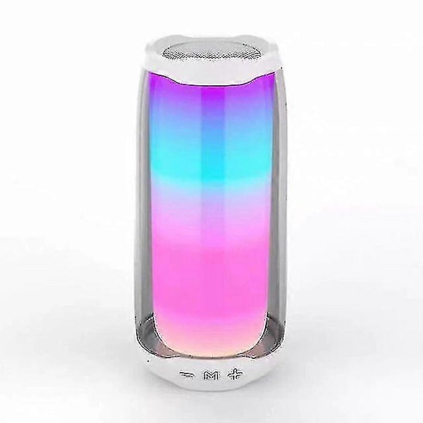 (Pulse4 Hvit) Pulse 5 Pulse 4 Vanntett Bærbar Bluetooth Høyttaler Med Lysshow_FC10