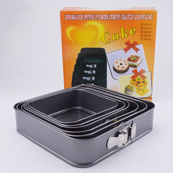 6PCS Non-Stick Square Molds Rectangular With Honeycomb
