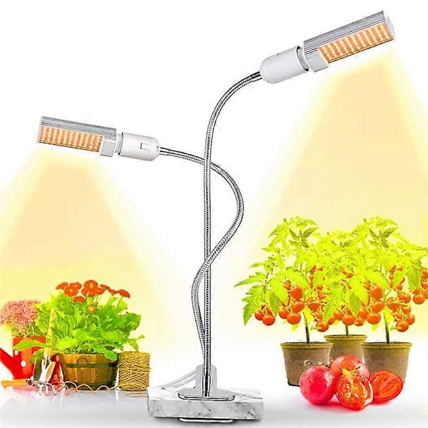 Plantelampe, Plantelys LED Plantelys Perfekt til Indendørsplanter 2 Hoveder