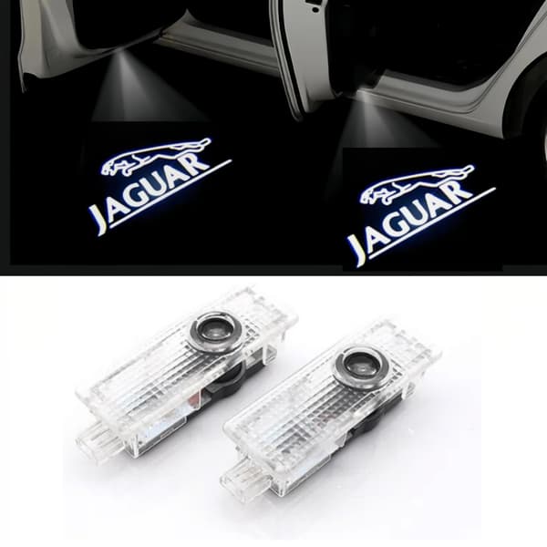 2 Pak LED Bildørslys Kompatible med Jaguar Logo Dørprojektor Dørlamper Velkomstlys