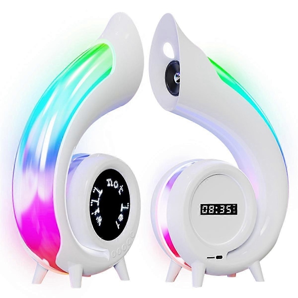 Mini Conch trådløs stemningslampe, berøringsfølsom til lysjustering RBG bordlampe trådløs Bluetooth Sp.