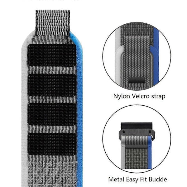 (Style A) Til Garmin Forerunner 965/955/945/935 22mm Urrem Trail Loop Justerbar Nylon Håndledsrem