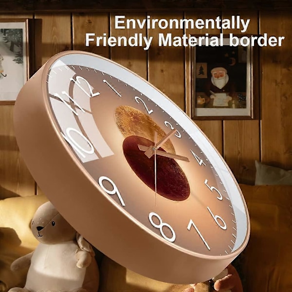 12 tommer lydløse vægure til stue køkken moderne design vægure 30 cm hængende quartz ur vægur (Venus guld)