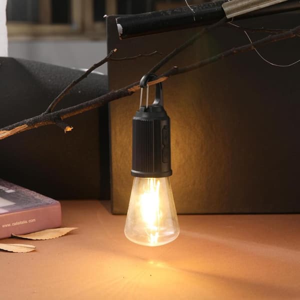 2 STK Oppladbare Campinglys, Vanntette LED Teltlys med USB-kabel, 3 Moduser Hengende Campinglykt, Hengelampe for