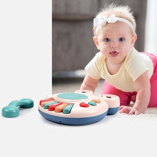 Baby Toy Phone Tecknad Baby Piano Music Light Toy