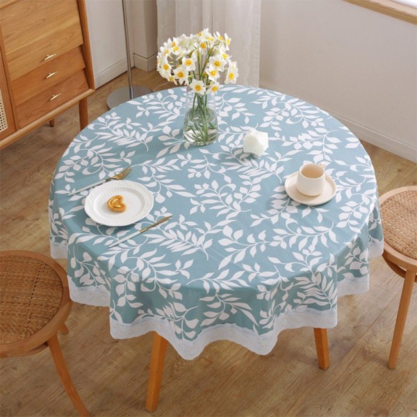 Rund duk, vattenavvisande, torkbar, blå, diameter: 150 cm