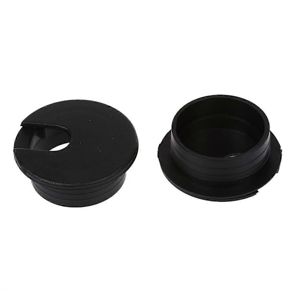 10 stk. 35 mm sort kabelgennemføring kabeludgang skrivebord bordledning