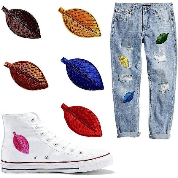 Flerfärgade Märken Slumpmässigt Blandade Handgjorda Märken Blandade Stryk- eller Sybroderade DIY Stryk-på för Kläder Jeans Väska Hatt Skor (12 st Ark)