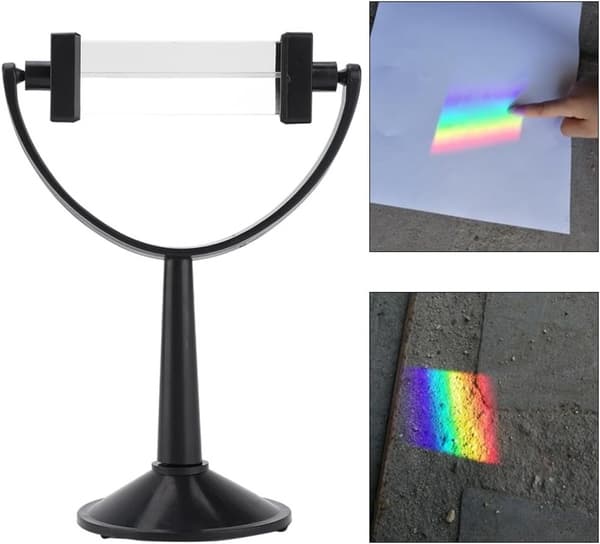 Trippel Prisma Praktisk Triangulär Prisma Kristallglas Fotografisk Prisma Optiskt Glas Triangulärt Prisma för Skolan